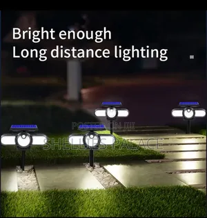 112 Led Outdoor Solar Lights Three Head Lighting Lawn Ground