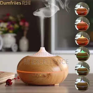 Aroma Diffuser With Remote and Lights - Wooden Humdifier