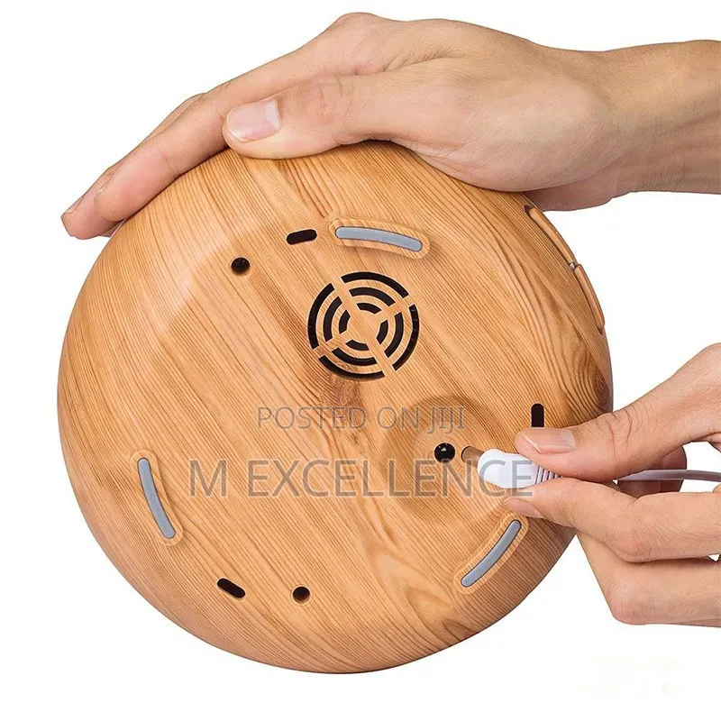 Aroma Diffuser With Remote and Lights - Wooden Humdifier