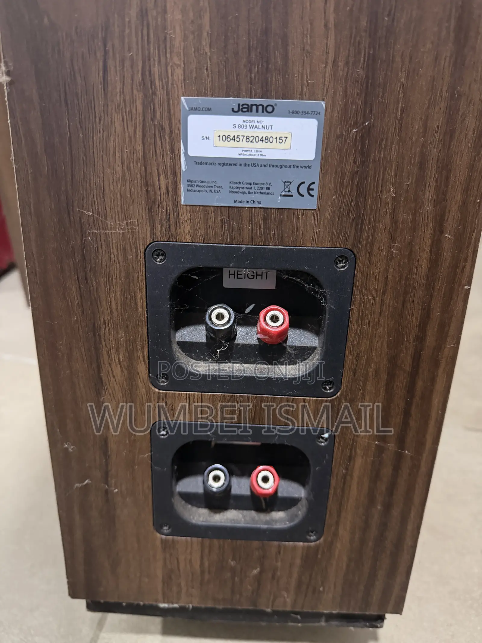 Jamo S 809 Walnut Speaker (By Klipsch)