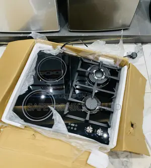 Authentic Sleek Black Kenwood 2 Gas + 2 Electric Built-in Cooker Hob