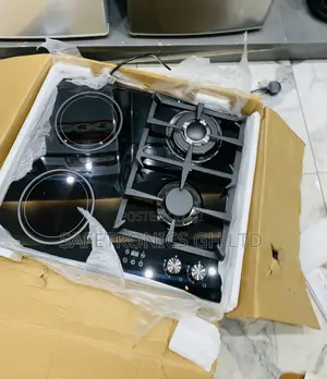 Accurate Sleek Black Kenwood 2 Gas + 2 Electric Built-in Cooker Hob
