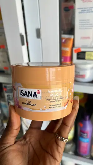 Isana 3 in 1 Almond Milk Hair Mask for Damaged Dry Hair-German Brand