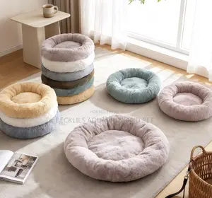 Fluffy Round Dog And Cat Bed