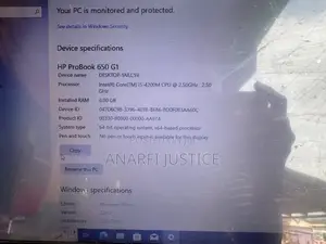 Laptop HP ProBook 650 G1 8GB Intel Core i5 HDD 1T
