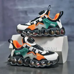 Title: Kids' Rotary Dial Athletic Sneaker - Lightweight Bubble Sle - B