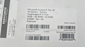 New Laptop Microsoft Surface Pro Copilot+ PC 12 16GB SSD 256GB