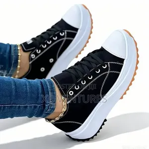 Low-Top Single Thick-Soled Women Canvas
