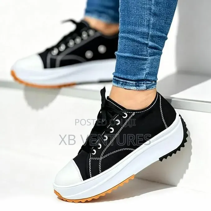 Low-Top Single Thick-Soled Women Canvas