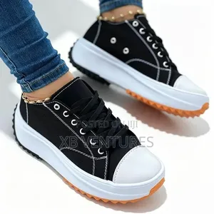 Low-Top Single Thick-Soled Women Canvas