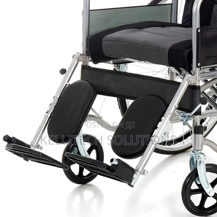 Foldable Reclining Adjustable Wheelchair With Commode