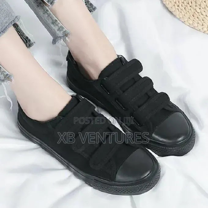 Flat Canvas Shoes Velcro Korean Style