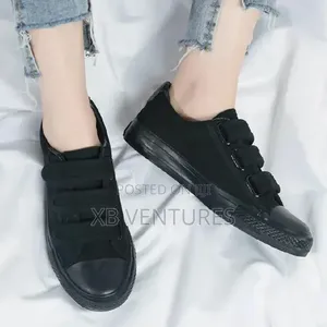 Flat Canvas Shoes Velcro Korean Style