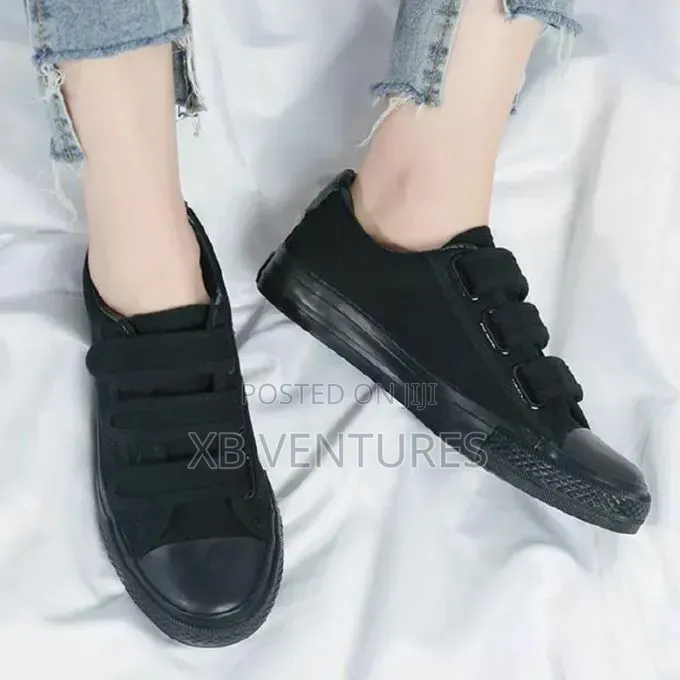 Flat Canvas Shoes Velcro Korean Style