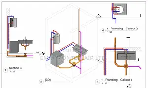 Mechanical Electrical Plumbing/Piping (Mep) Engineering Drawings