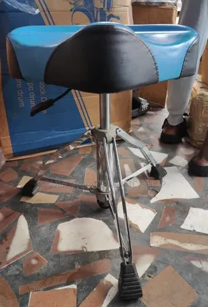 Blue and Black Saddle-Style Drum Throne (Heavy Duty)