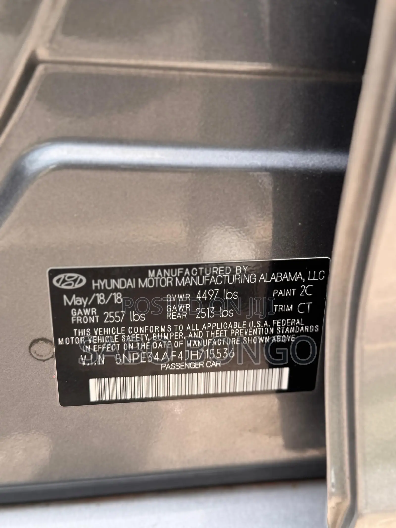 Hyundai Sonata Sport 2.0T 2018 Gray