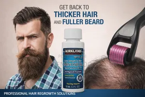 Kirkland Bottle and Derma Roller (Professional Hair Regrowth Solution)