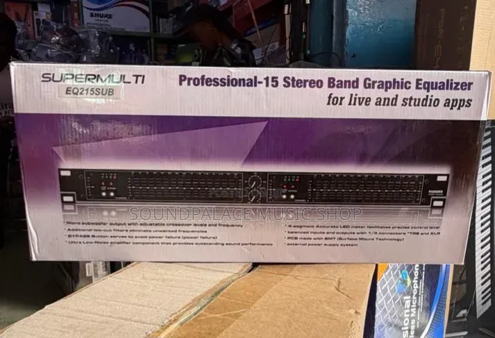 Supermulti Eq215 Sub Professional Dual 15-Band Graphic Equalizer