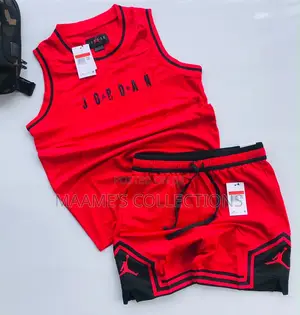 Jordan Sleeveless, Mesh Basketball Jersey / Tank Top and Shorts Set.