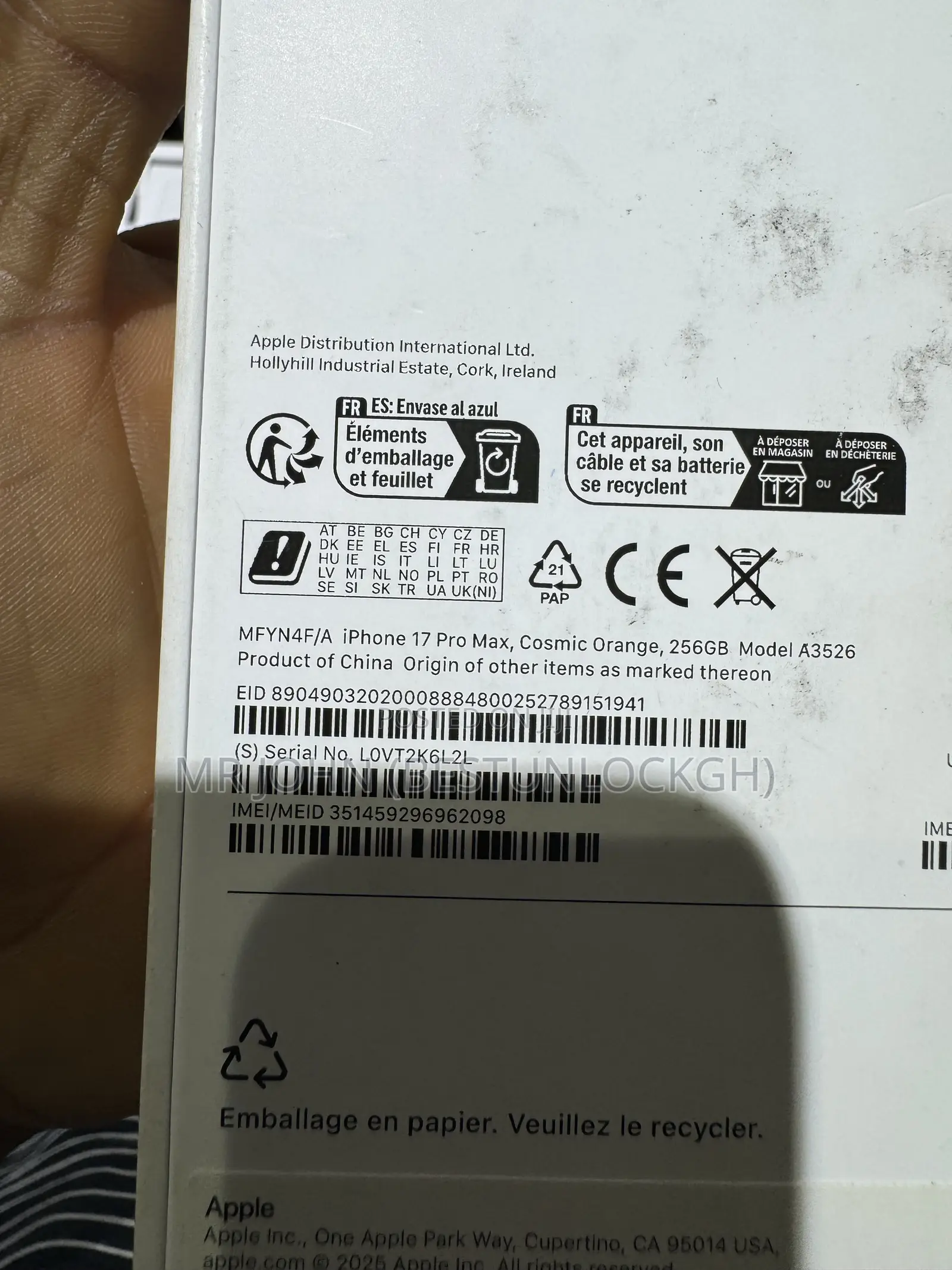 New Apple iPhone 17 Pro Max 256 GB Orange