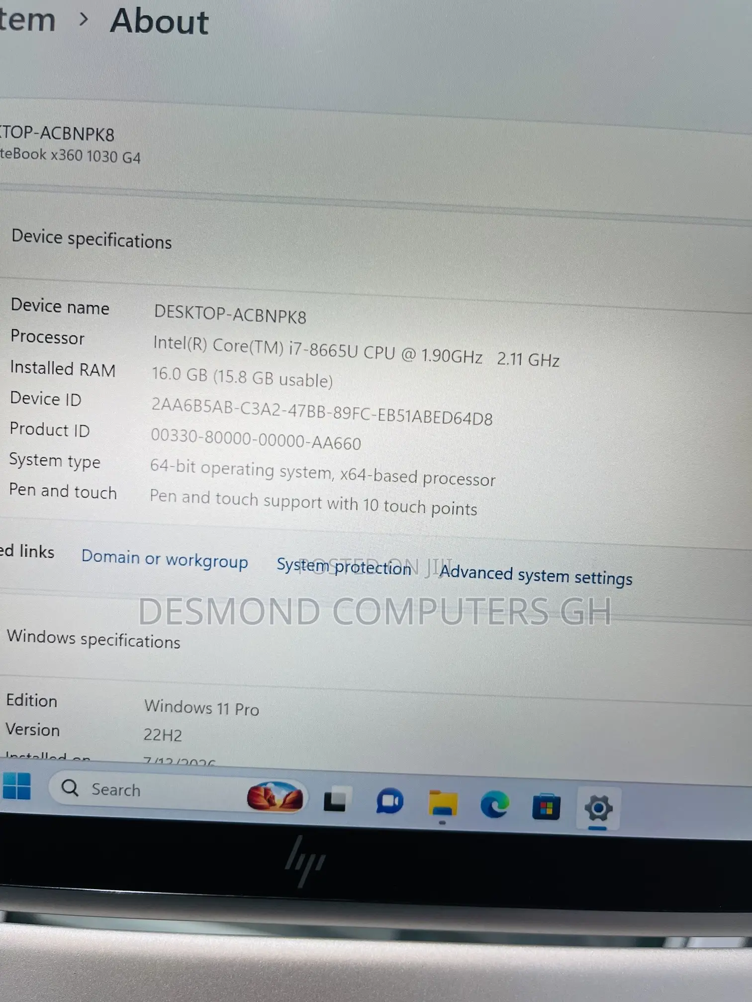 Laptop HP EliteBook x360 1030 G4 16GB Intel Core i7 SSD 512GB