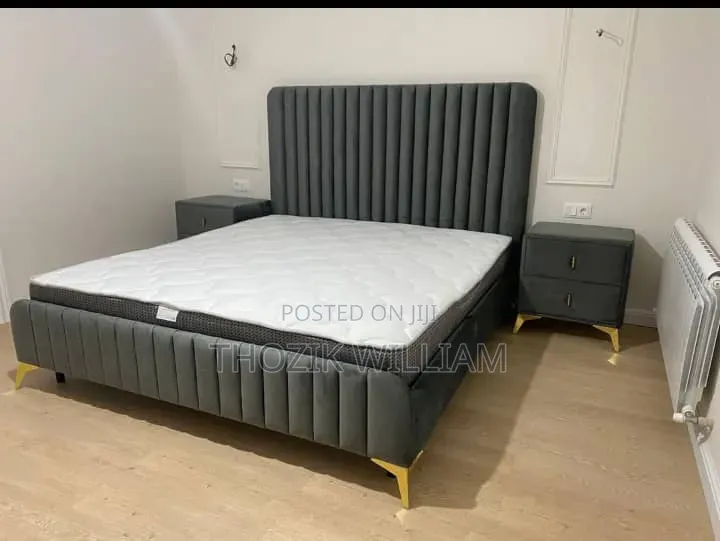 Valuable King Size Bed With Mattress and Side Drawers Available Now