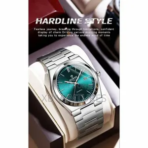 Men's B102 Quartz Watch - Silver Stainless Steel, Waterproof, 40mm
