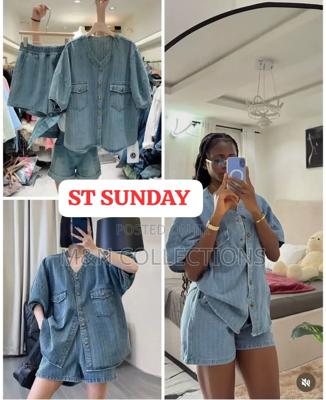 Jeans Top and Shorts