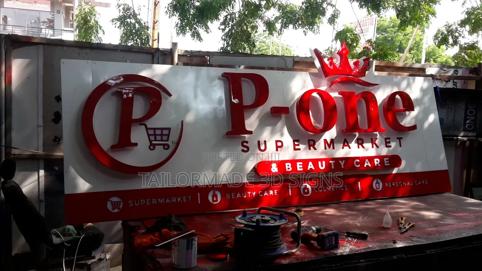 3d Signs Billboards, Banners, Stickers and Neon Lights Work