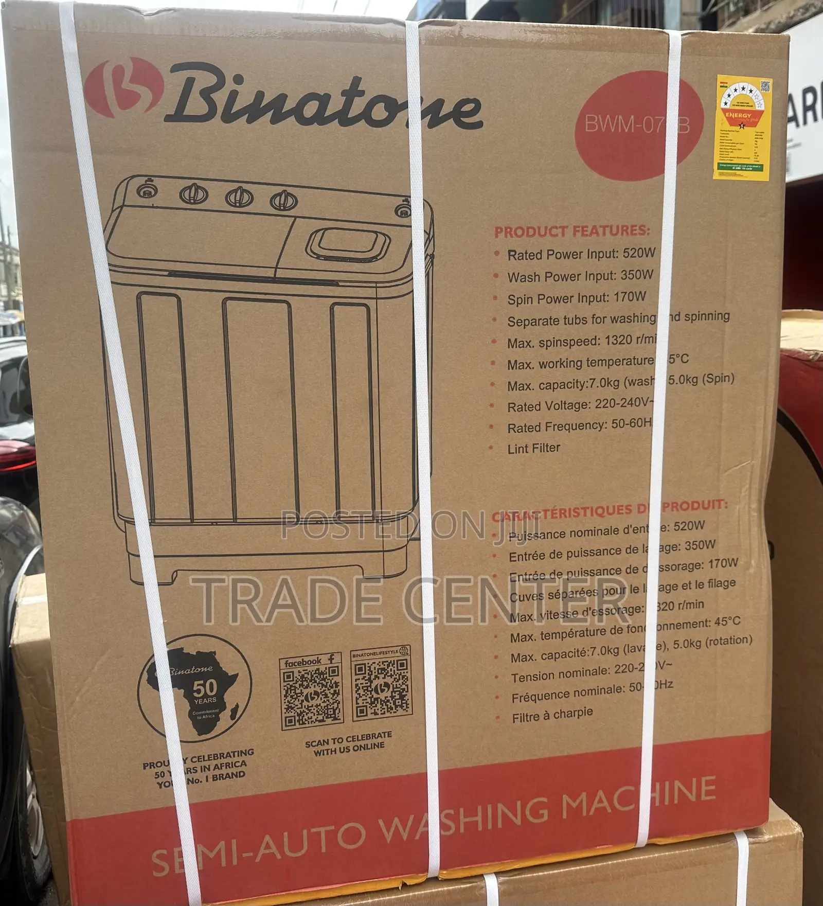 Binatone Washing Machine 7kg