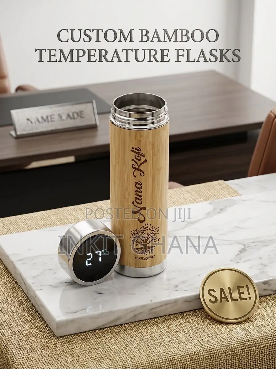 Custom Bamboo Temperature Flask