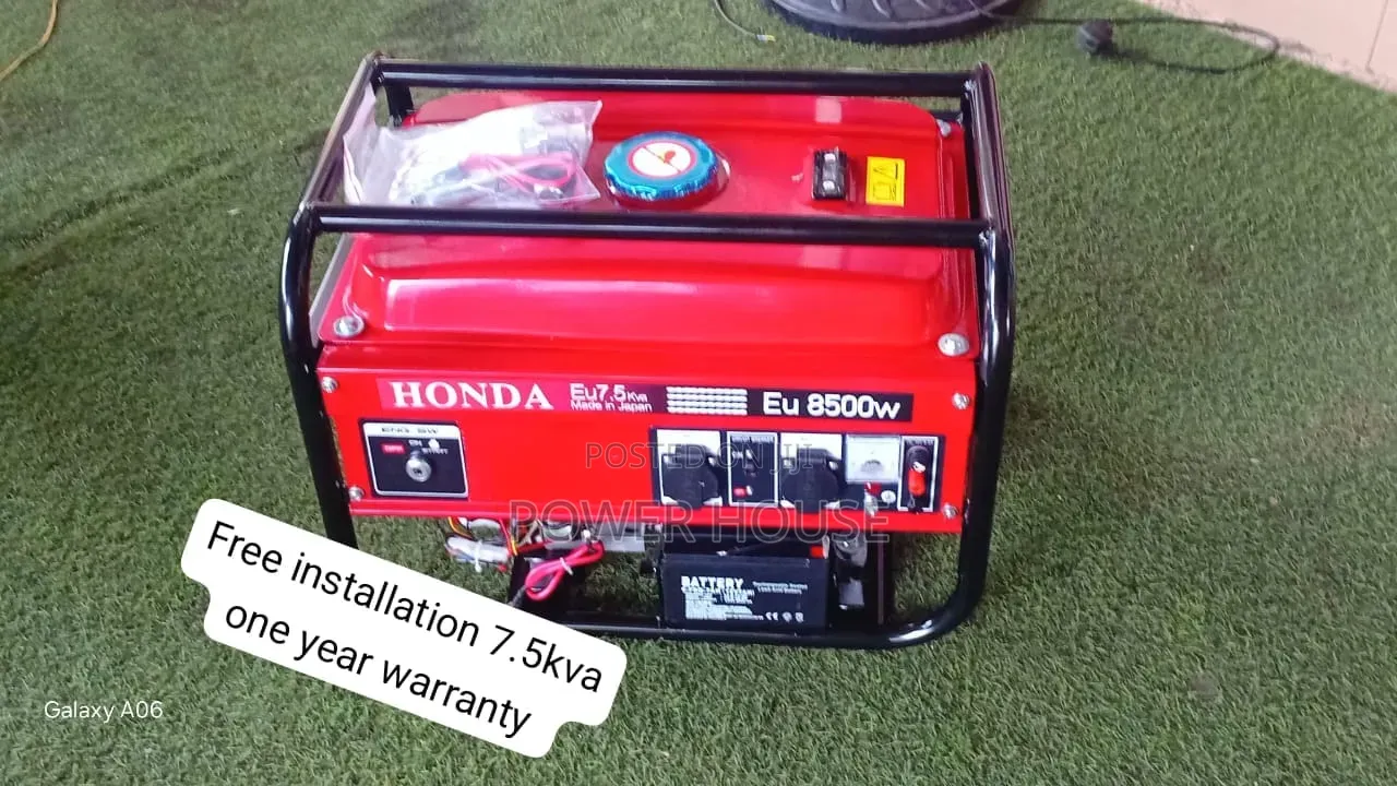 Honda 7.5kva Heavy-Duty Petrol Generator Available 7.5kva