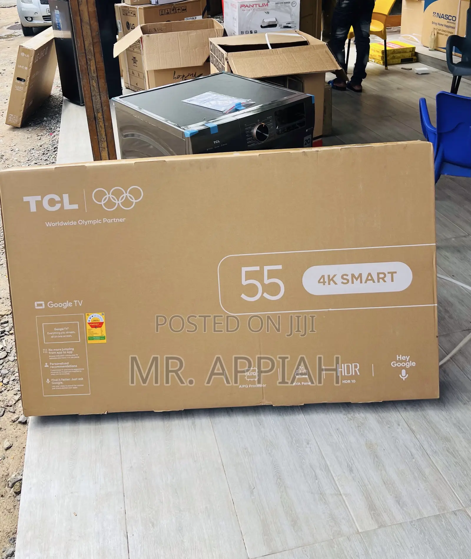Classic TCL 55” Uhd Smart Android Frameless Google Tv(Black) 