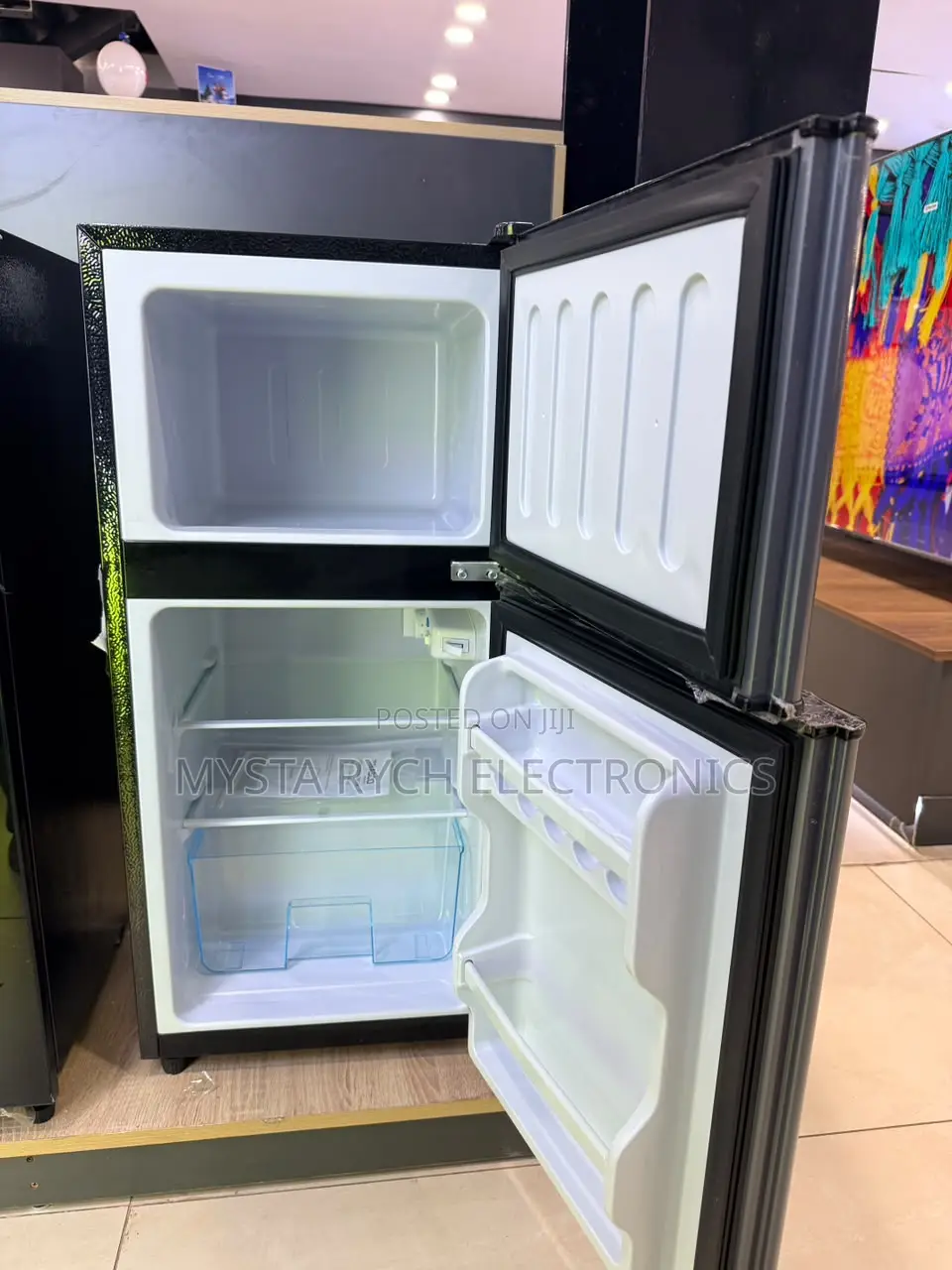 New Black Nasco Top Freezer-Fridge