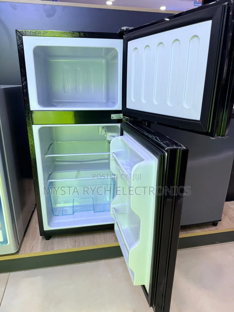 New Black Nasco Top Freezer-Fridge