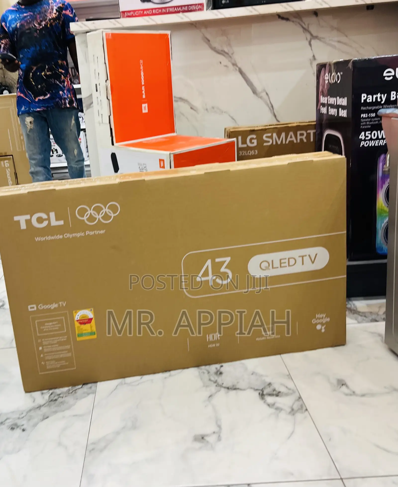 Get Premium TCL 43” Qled Smart Satellite Android Television.