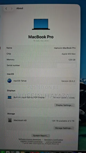 Laptop Apple MacBook Pro 2024 M4 Max 128GB Apple M4 Max SSD 2T