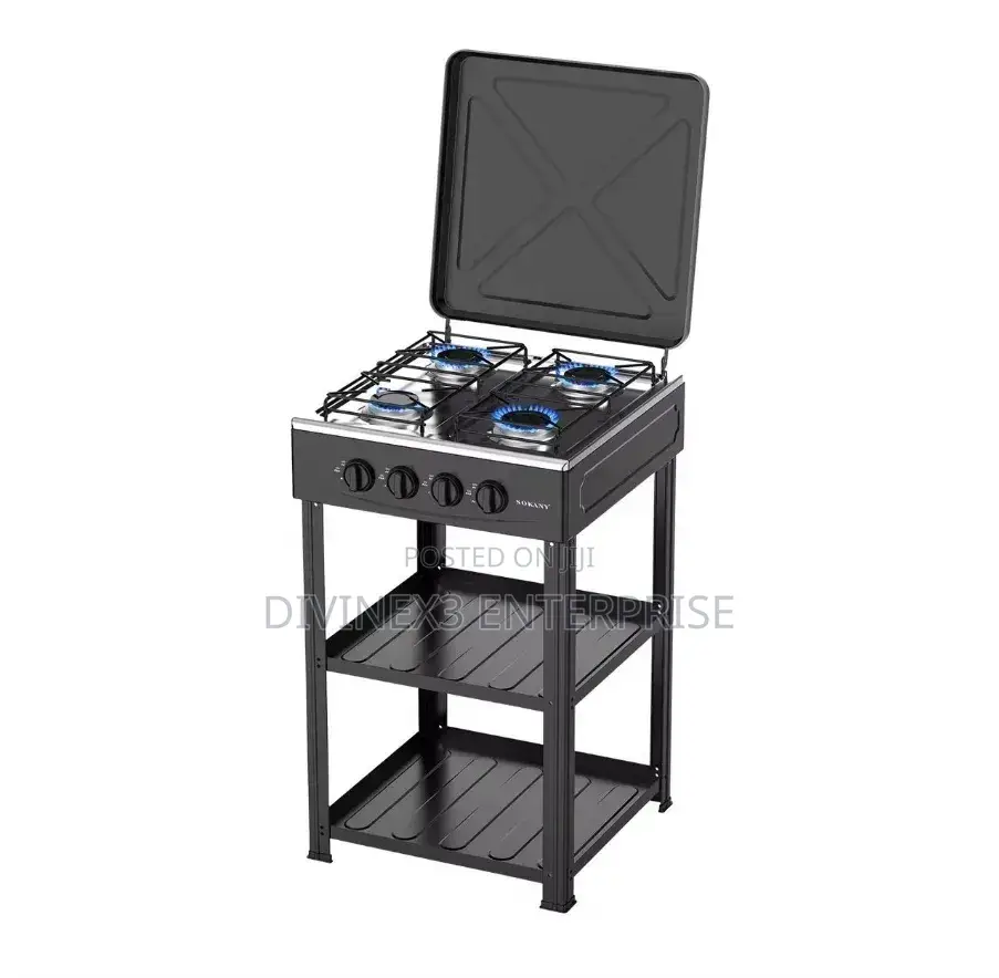 4 Burner Gas Stove With Stand