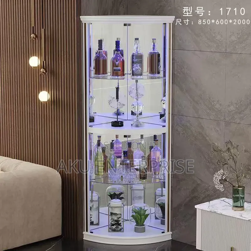 Wine Cabinet Gold and White