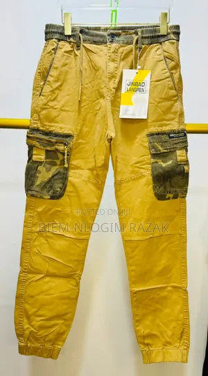 Down Zipped Bumper N Free Leg Cargo Pants Available in Stock