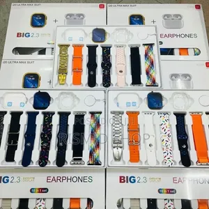 I20 Ultra MAX Suit(10 in 1 Set) SmartWatch + Aiir Pods Pro Watch