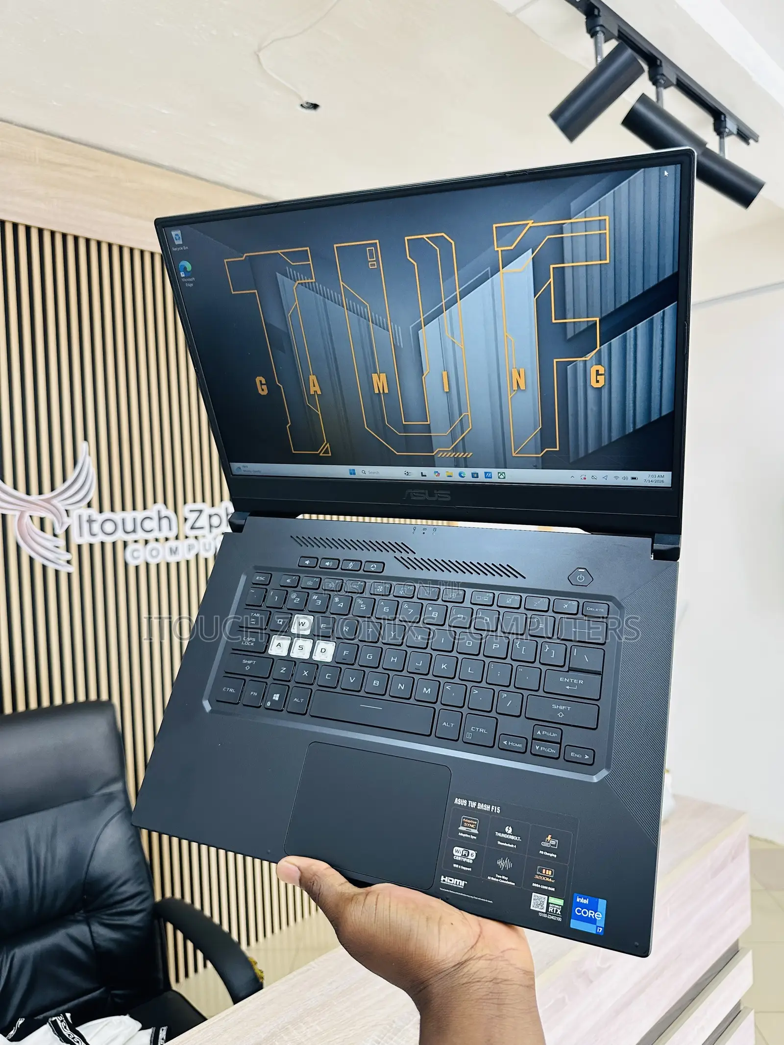 Laptop Asus TUF Dash F15 16GB Intel Core i7 SSD 512GB