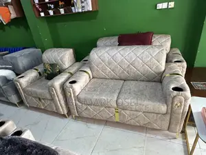 6 Seater Royal Comfortable Sofa Set, With a Golden Designs