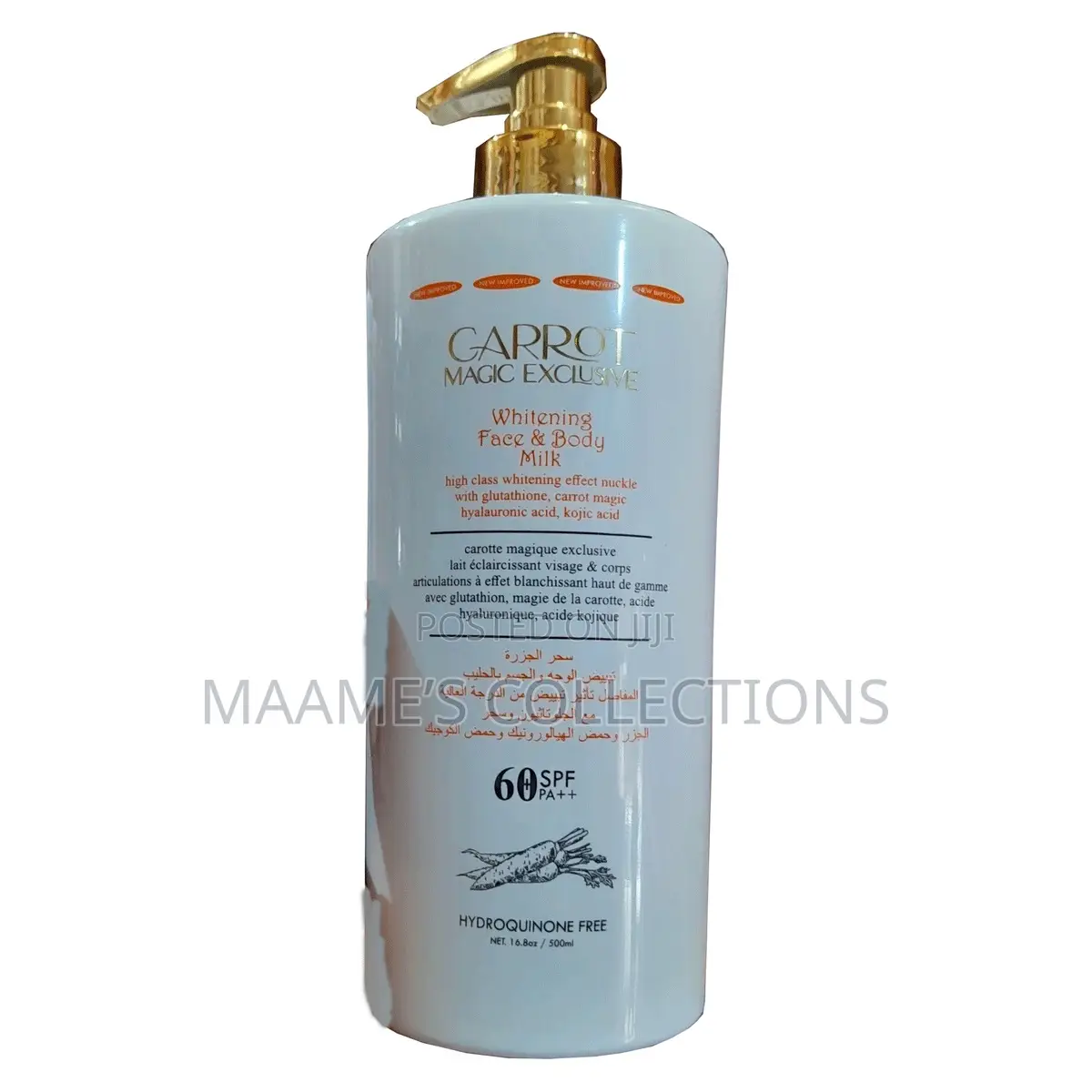 Carrot Magic Exclusive Whitening Face Body Milk.