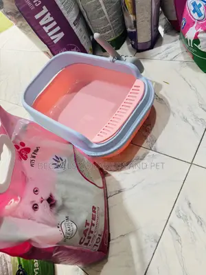 Spacious Catlitter Box With Litter Sand