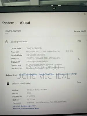 Laptop Lenovo ThinkBook 15 12GB AMD Ryzen 3 SSD 256GB