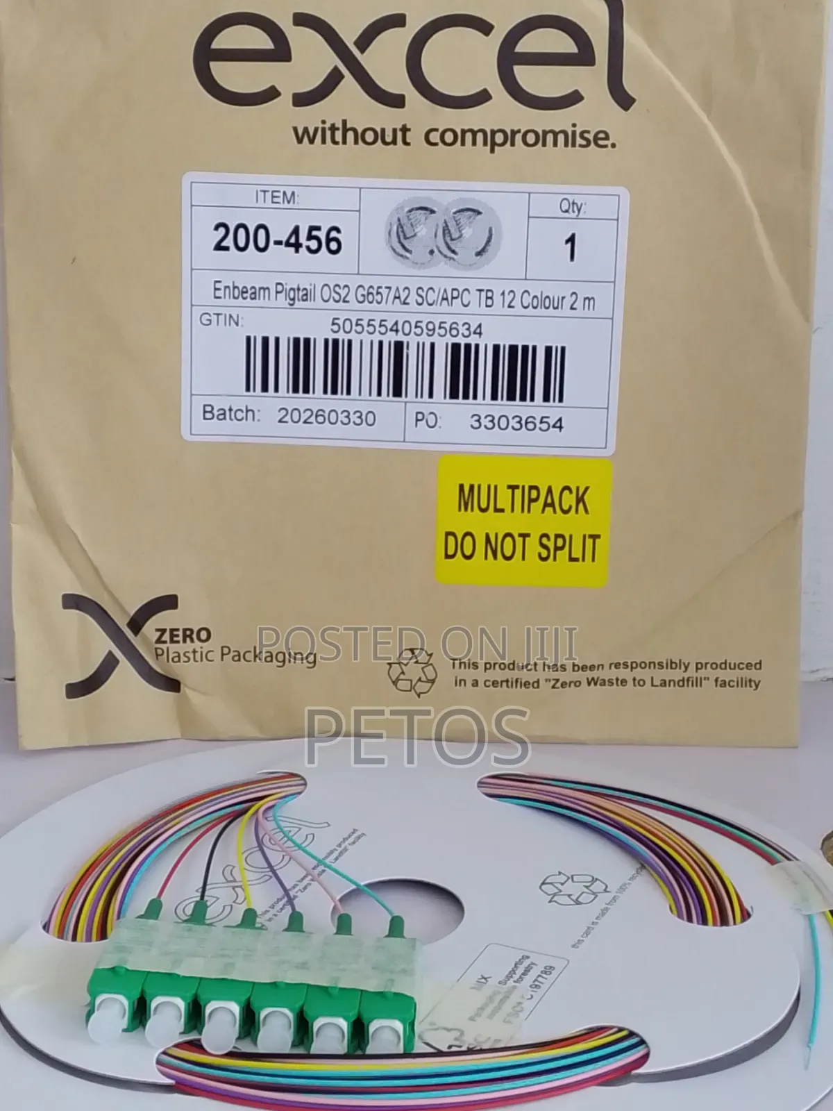 Excel Enbeam Fibre Pigtail 12colour Pack
