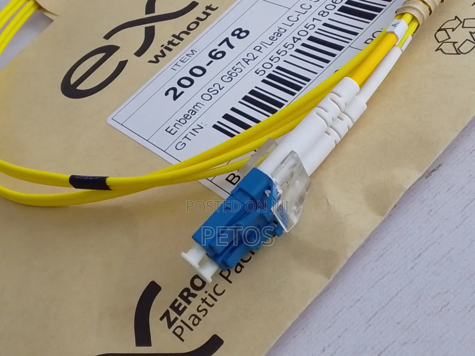 Excel Enbeam OS2 Fibre Patch Lead Yellow