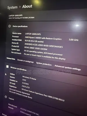 Laptop Asus TUF Gaming A17 16GB AMD Ryzen 5 SSD 512GB